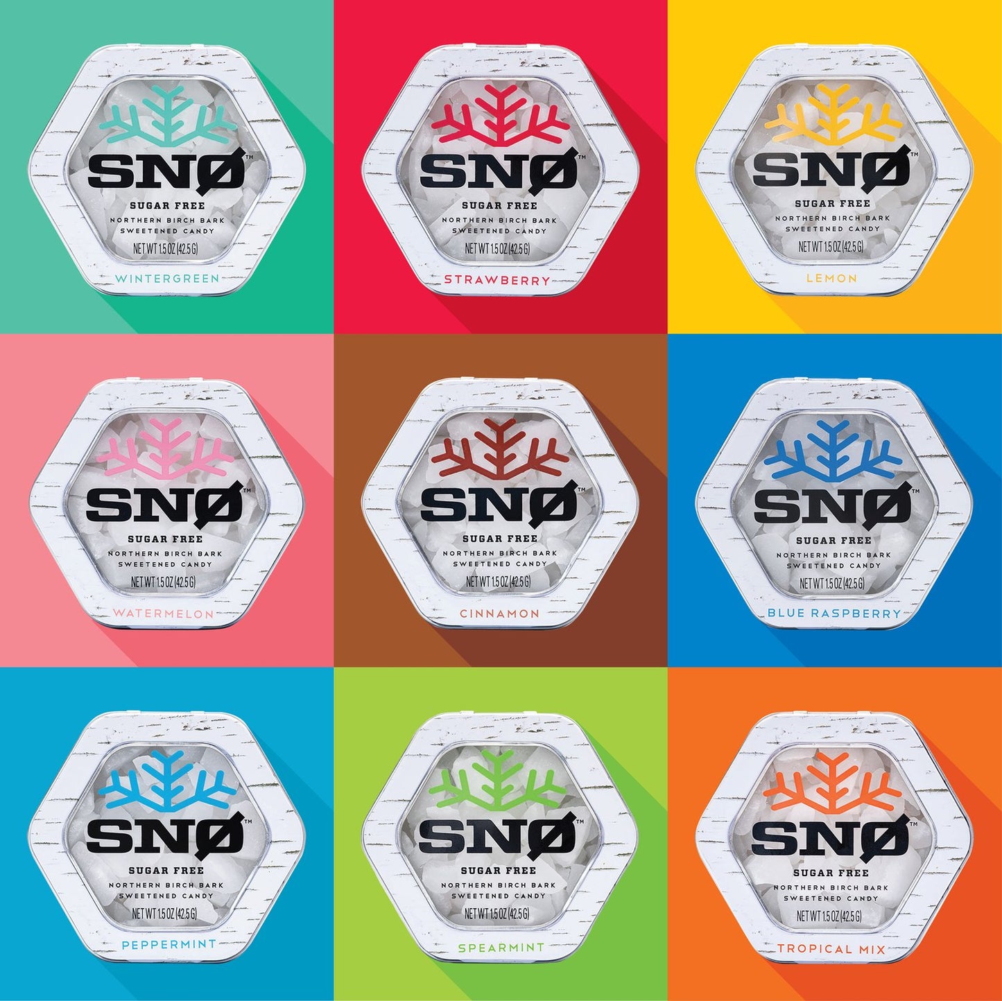 SNØ Watermelon Xylitol Candy Chips Tin - Sugar Free