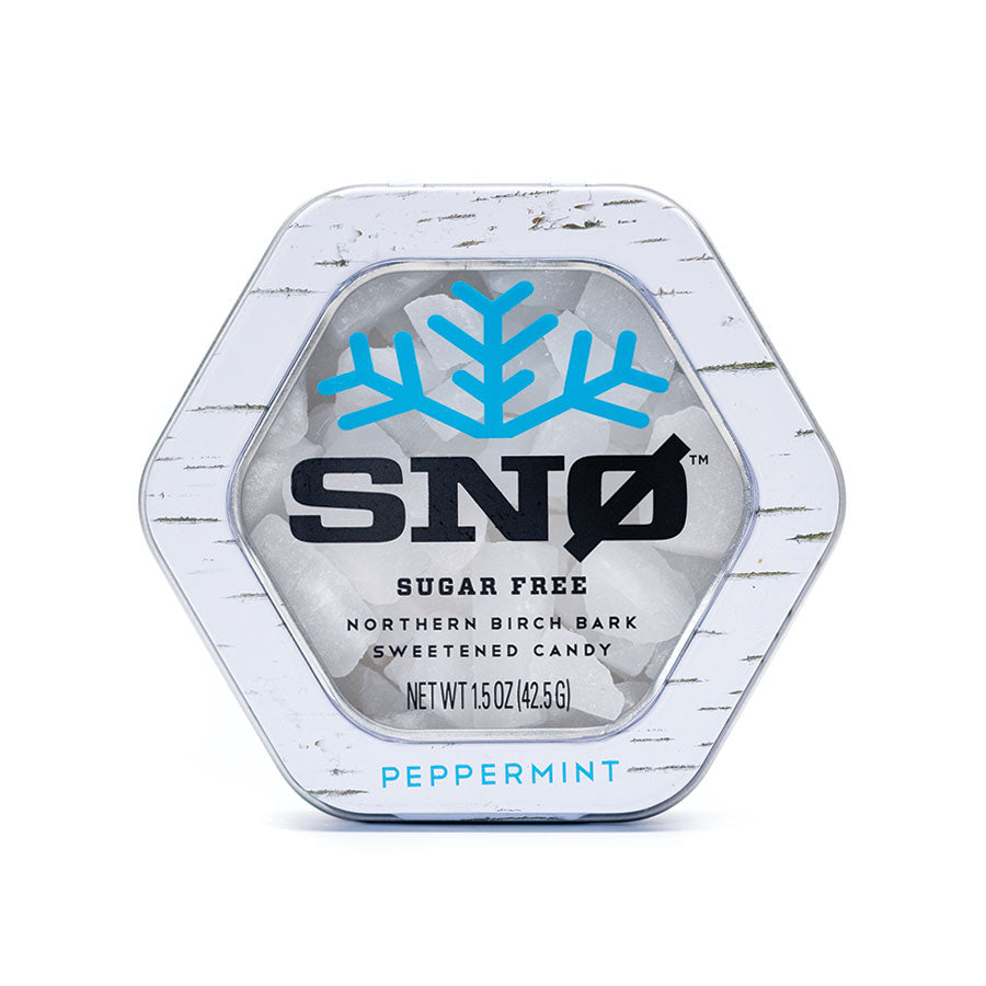 SNØ Peppermint Xylitol Candy Chips Tin - Sugar Free