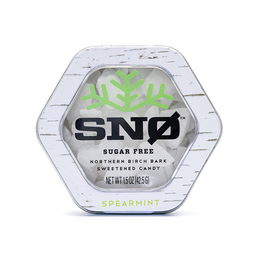 SNØ Spearmint, Boîte de Bonbons de Xylitol - Sans Sucre 