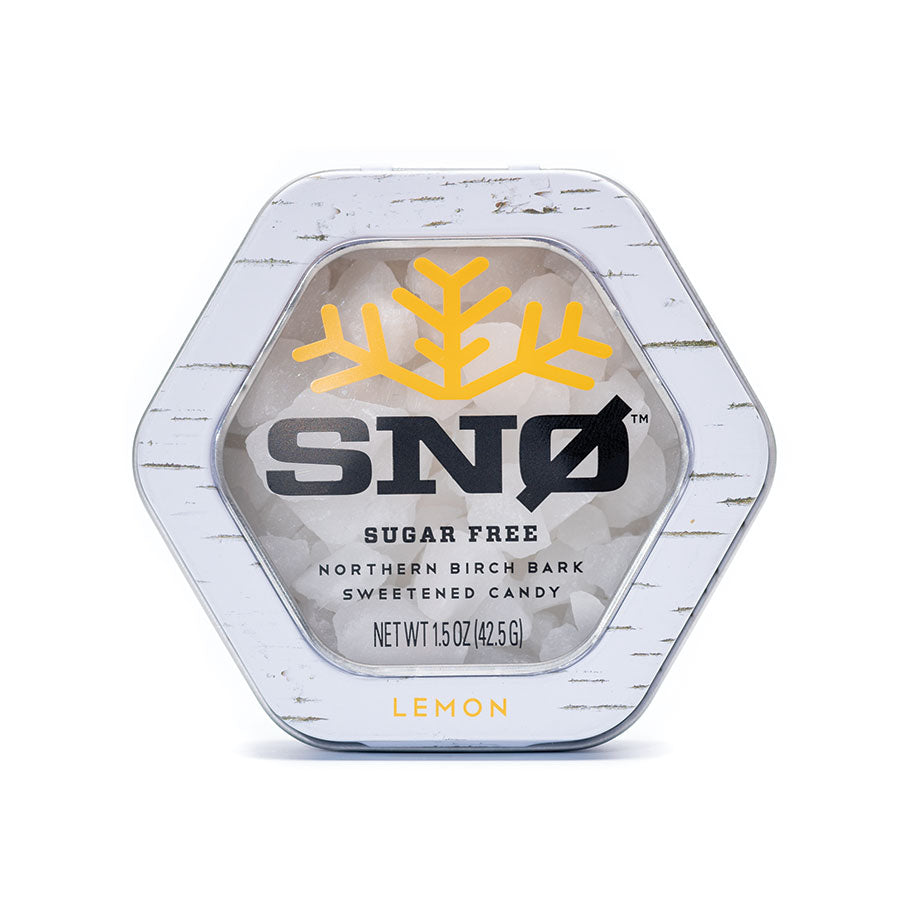 SNØ Lemon Xylitol Candy Chips Tin - Sugar Free