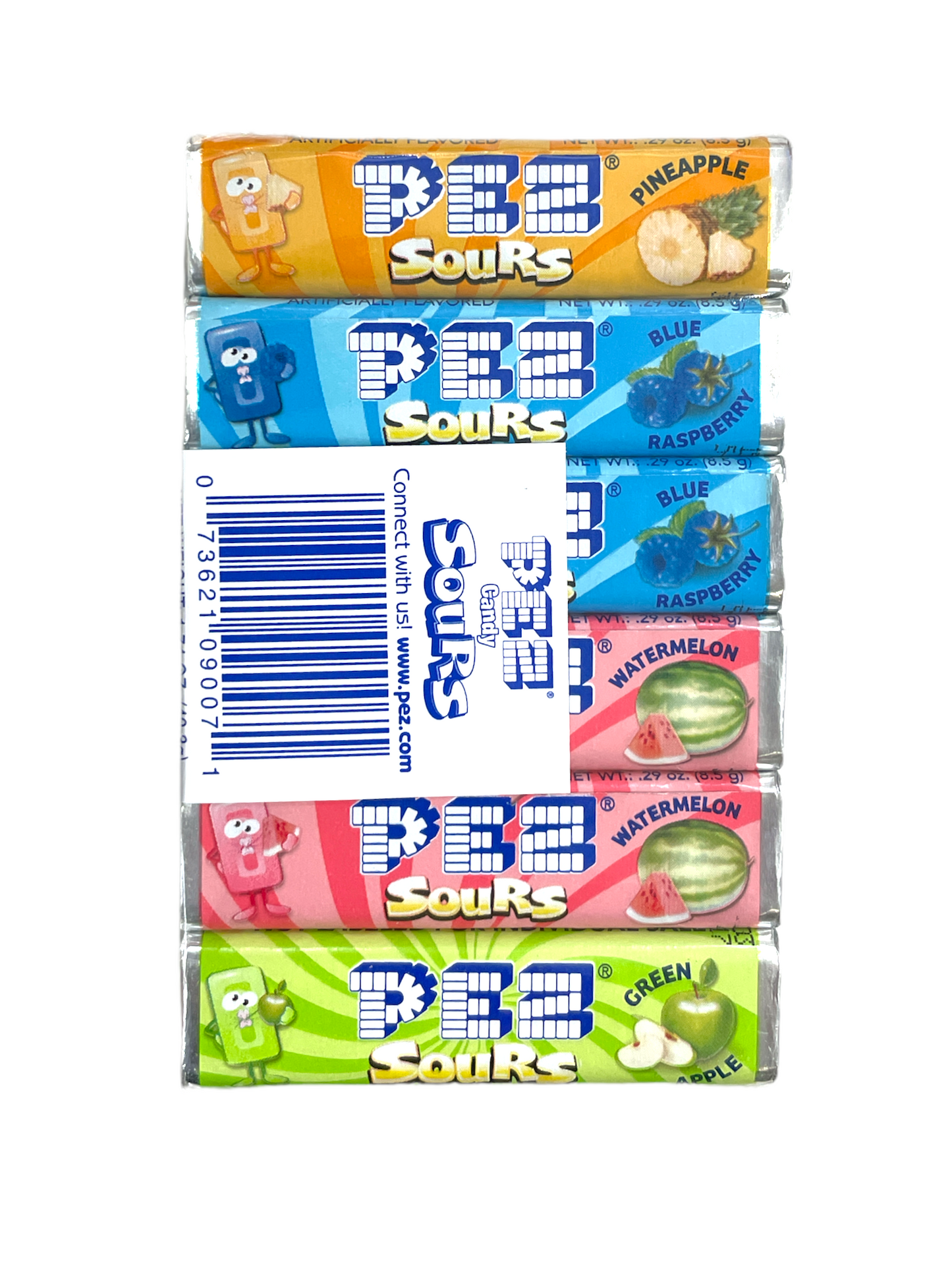 PEZ Refills Sours Lot de 6 rouleaux